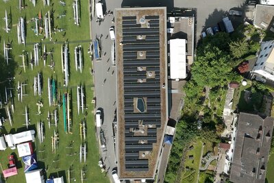 109 kWp Solaranlage für das Ruderzentrum Luzern-Rotsee
